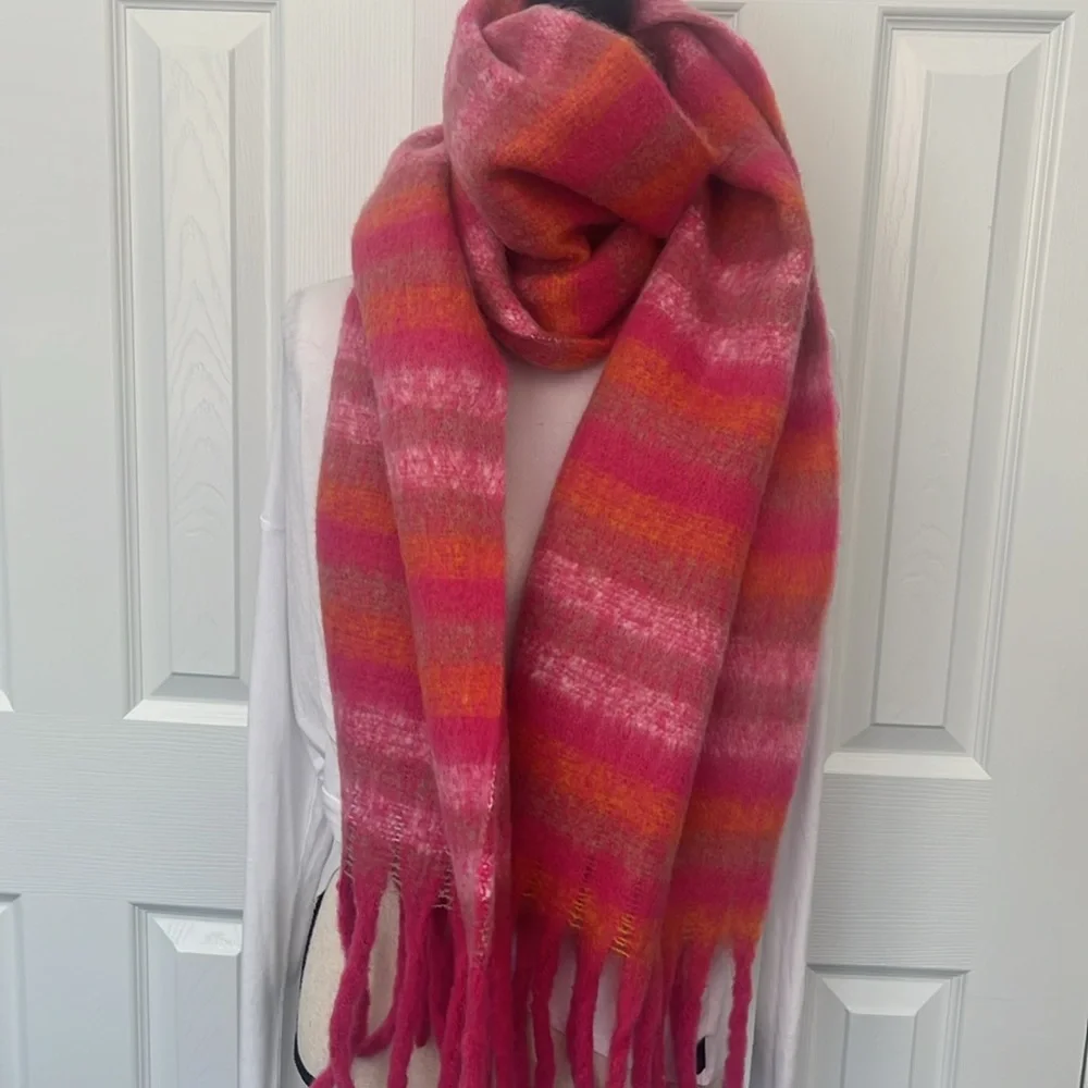 Plaid Wrap Around Scarf